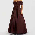 Off The Shoulder Twisted Satin Ball Gown