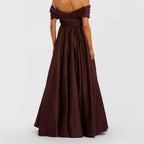 Off The Shoulder Twisted Satin Ball Gown