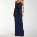 Strapless Beaded Bow Fitted long Dress