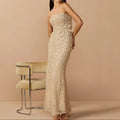 Strapless Heavily Beaded Mermaid Dress