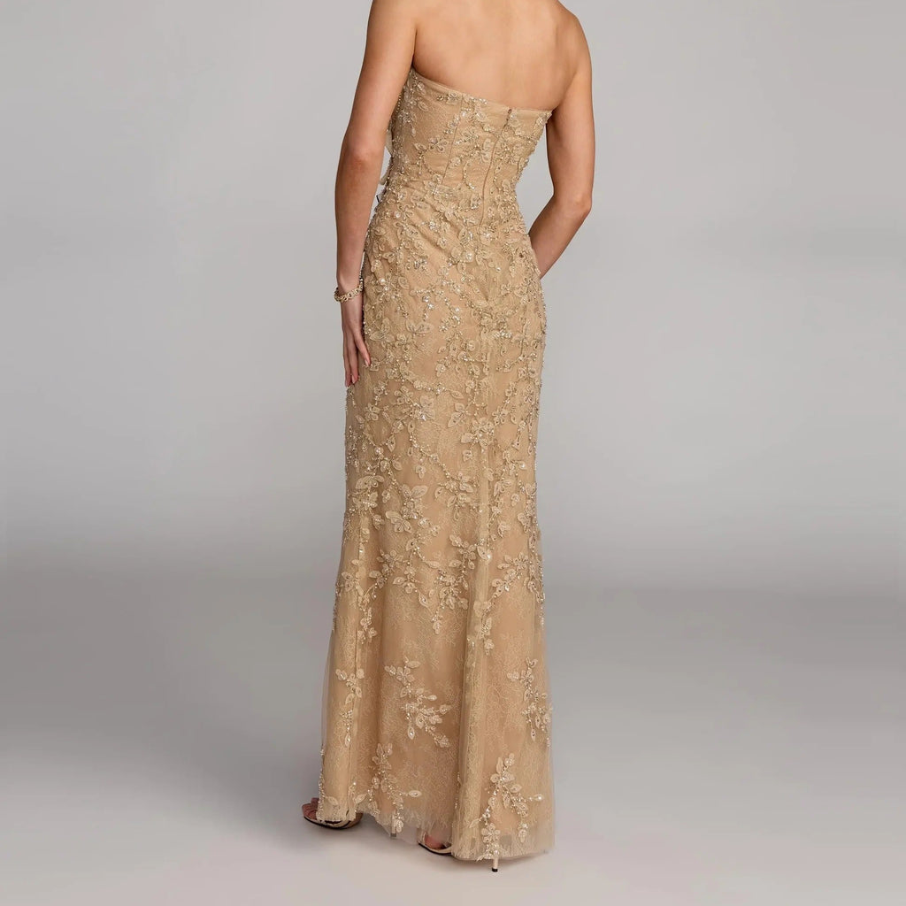 Strapless Heavily Beaded Mermaid Dress